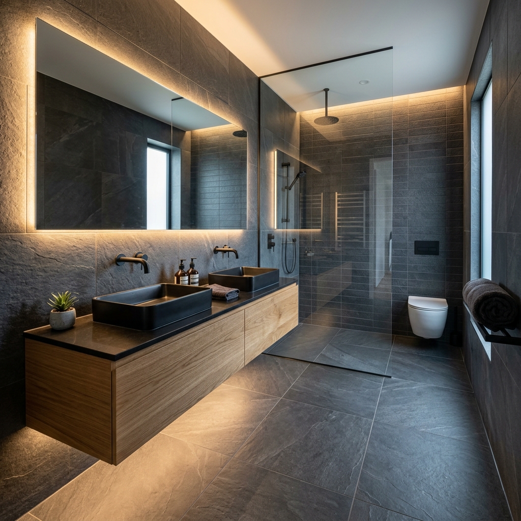 Badkamer geïnstalleerd